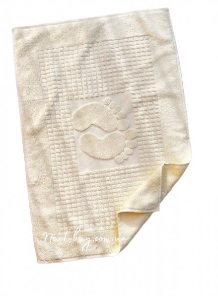 Натуральный коврик-полотенце для ног Febo Ayak paspas krem 50х70