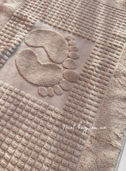 Натуральный коврик-полотенце для ног Febo Ayak paspas beige 50х70