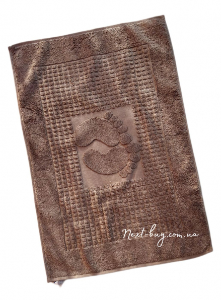 Натуральный коврик-полотенце для ног Febo Ayak paspas brown 50х70