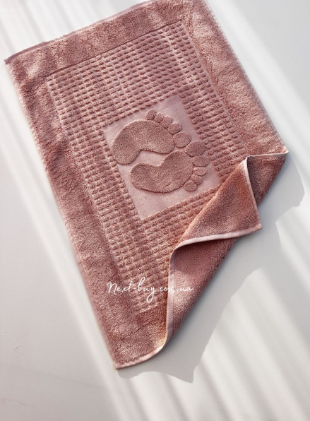 Натуральний килимок-рушник для ніг Febo Ayak paspas pink 50x70