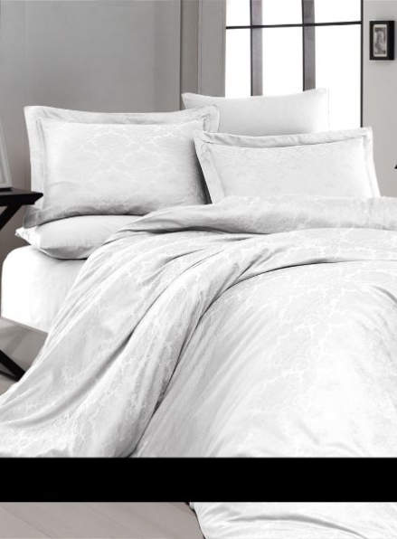First Choice Senta white постельное белье сатин-жаккард полуторный 160х220