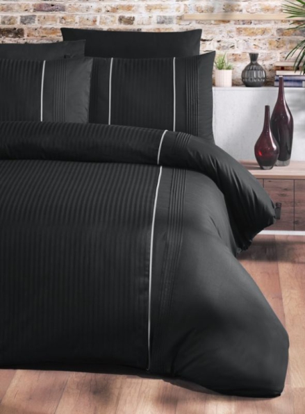 First Сhoice Elegant Black постельное белье ранфорс Deluxe евро 200х220