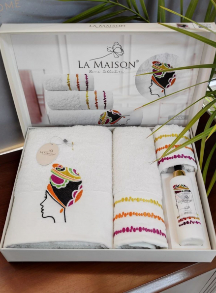 Набір махрових рушників La Maison Kendy 3шт. + ароматичний спрей
