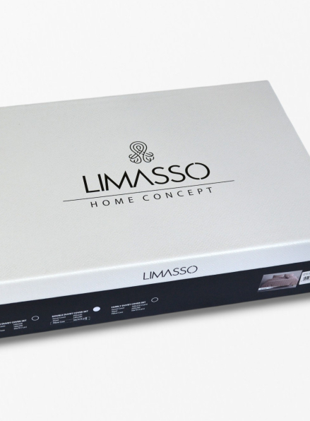 Ексклюзивна постільна білизна Limasso Kristal Akdeniz Mavisi 200x220 з вареної бавовни