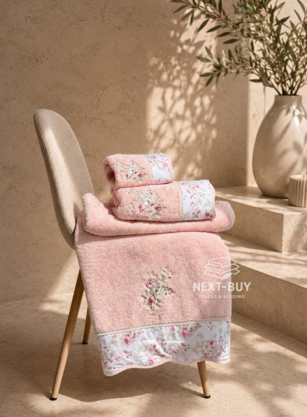 Набір махрових рушників Maison D'or Lady Roses Rose 3шт. рожевий