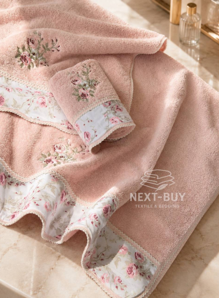Набір махрових рушників Maison D'or Lady Roses Rose 3шт. рожевий