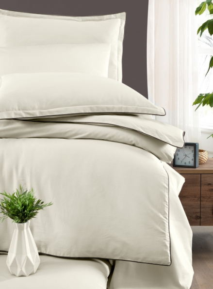 Постільна білизна Lucca cream La Romano premium сатин сімейний 160х220(2шт)