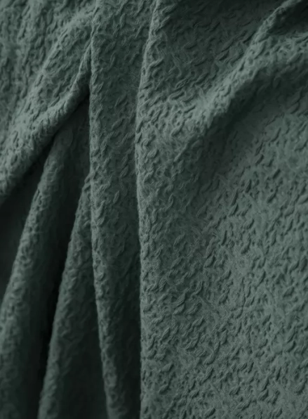 Літній комплект постільної білизни Lude Balsamgreen з піке | 100% бавовна