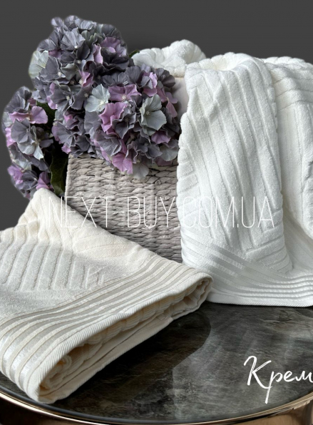 Махровое полотенце для лица LuiSa Yeni cream 50х90 Турция