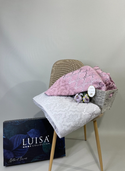 LuiSa махрове простирадло-покривало бавовна євро 200X220 Lilac1