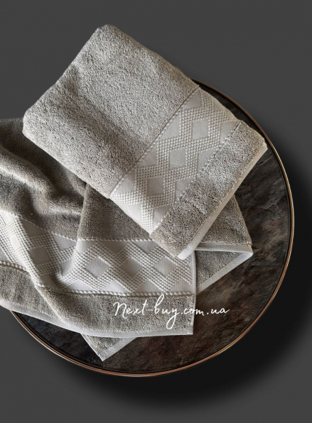 Махровое полотенце для бани Luzz Emma grey 70х140 Турция