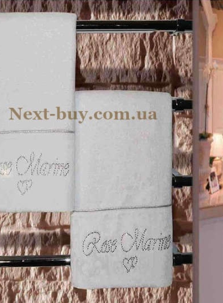 Набор бамбуковых полотенец Maison D'or Rose Marine 50х100см 2шт белый