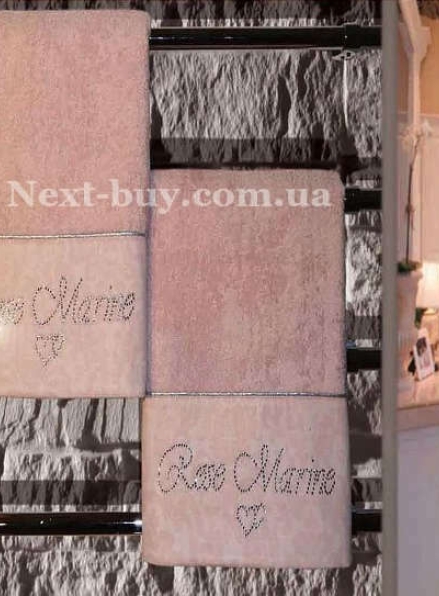 Набор бамбуковых полотенец Maison D'or Rose Marine 50х100см 2шт грязно-розовый