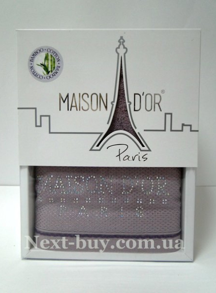 Бамбуковий рушник Maison D'or Bambu 50х100см в коробці фіолетовий