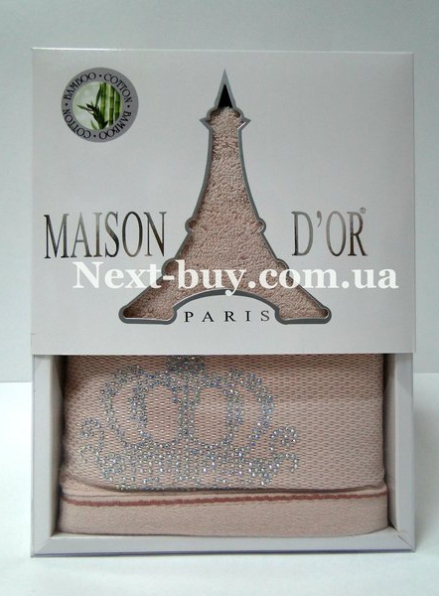 Бамбуковий рушник Maison D'or Paris Bambu 50х100см в коробці рожевий