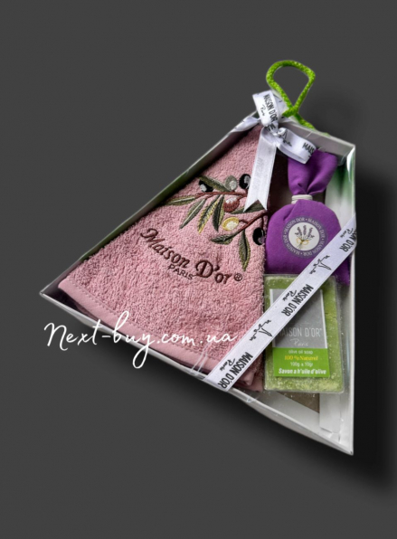 Maison D`or New Olive пудра подарунковий набір рушник саше мило