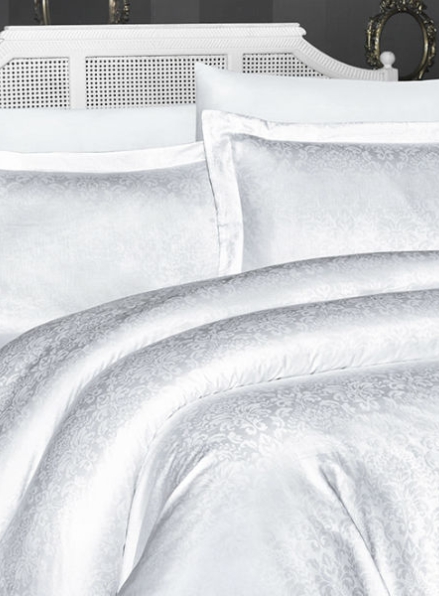 First Choice MISRA Beyaz(white) постельное белье сатин-жаккард евро 200х220