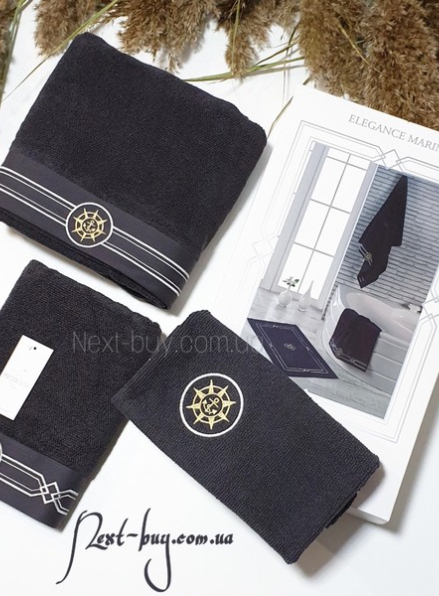 Maison D'or Elegance Marine набор махровых полотенец с ковриком для ног 3 шт серый