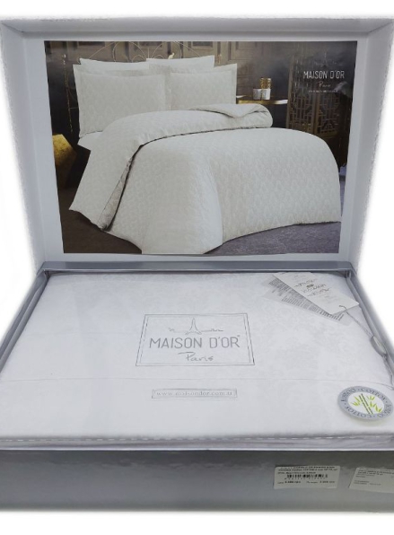 Постільна білизна Maison D'or Emerald White 200x220см бамбук жаккард