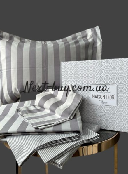 Бамбукова постільна білизна Maison D'or Fous Linens Set Antracite 200x220см