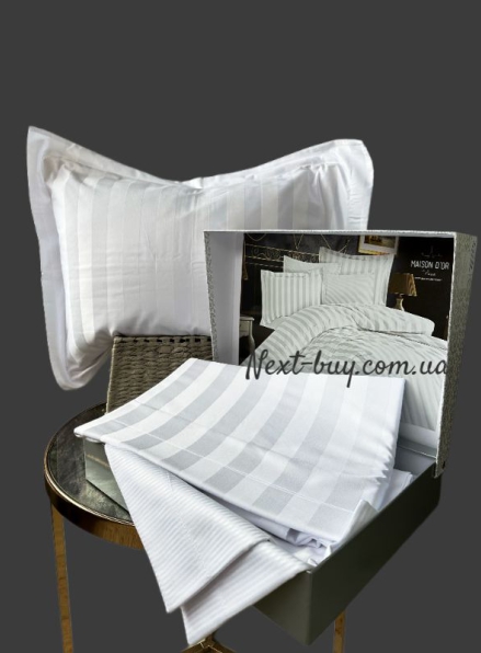 Бамбукова постільна білизна Maison D'or Fous Linens Set White 200x220см