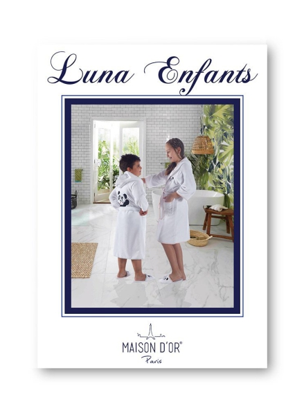 Maison D`or Luna Enfants Панда детский махровый халат с тапочками