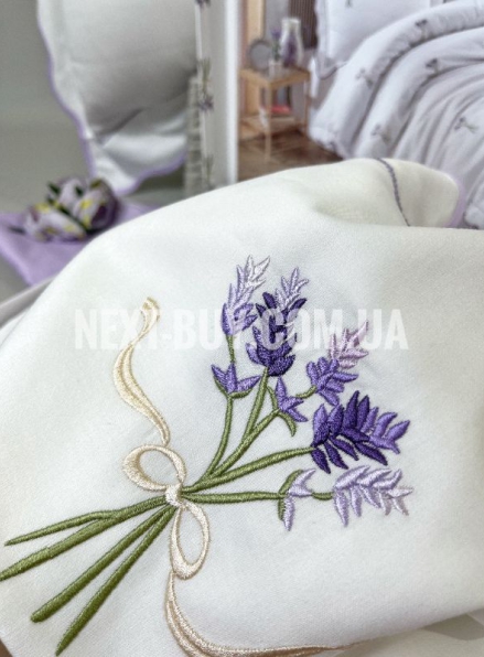 Maison D'or Lavander Embrodery lilac постільна білизна євро 200х220 сатин з вишивкою