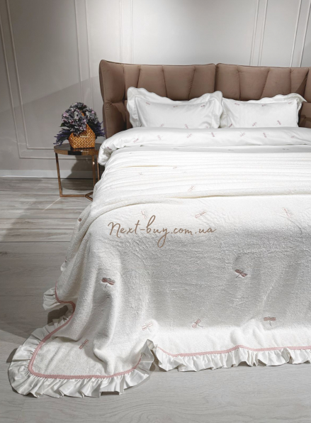 Maison D`or Les Azzures ecru-rose Bed Cover махровое покрывало 220х240