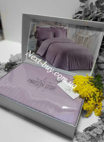 Maison D'or New Rails Double Lila постельное белье 200x220см сатин с жаккард фиолетовый