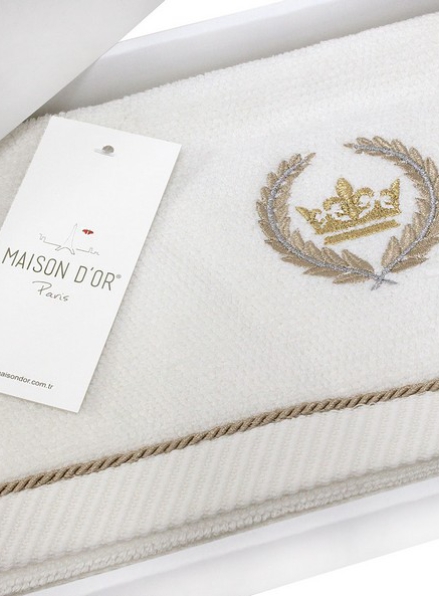 Maison D'or Pierre Loti набор полотенец с вышивкой 4шт 30х50 кремовый