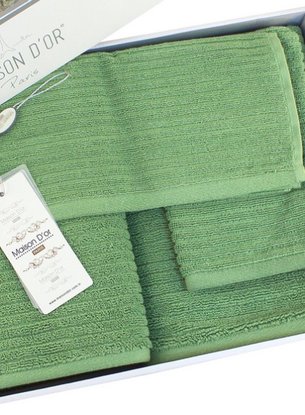 Набор хлопковых полотенец Maison D'or River 4шт зеленый