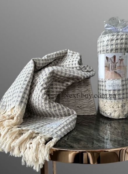 Maison D'or Ruana grey бавовняний плетений рушник для лазні 130х155см
