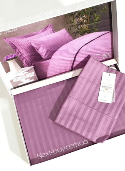 Maison D'or New Rails Lilac постельное белье полуторное 160x220см сатин-жаккард