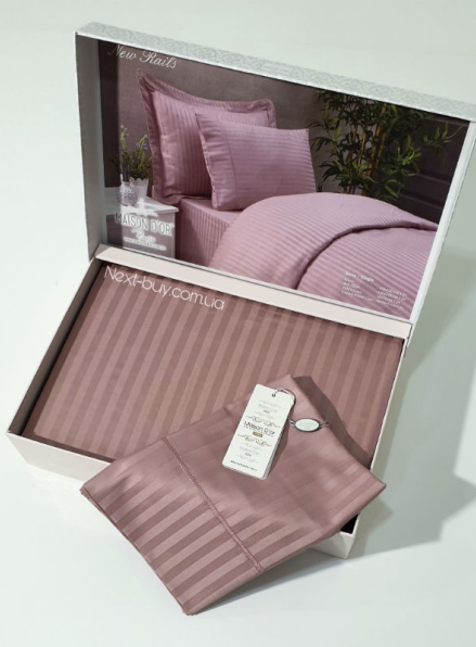 Maison D'or New Rails Rose постельное белье 200x220см сатин жаккард розовый