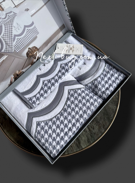 Набір рушників Maison Dor Lowes 3шт. махра сірий