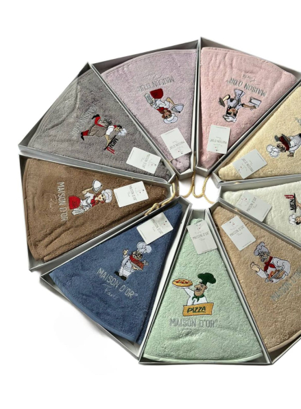 Maison D`or Maxi box круглий кухонний рушник 1шт 70х70 бавовна білий