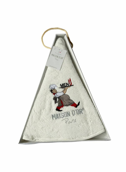 Maison D`or Maxi box круглий кухонний рушник 1шт 70х70 бавовна білий