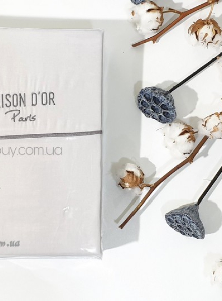 Maison Dor Spring Embroidery duvet cover set однотонна постільна білизна 200х220 світло-сіра