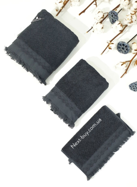 Maison D`or Melissa набор махровых полотенец 3шт черный