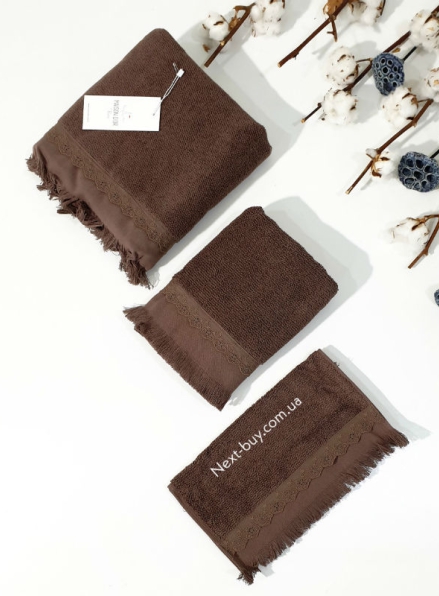 Maison D`or Melissa набор махровых полотенец 3шт коричневый