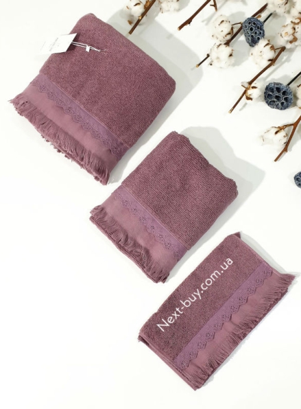 Maison D`or Melissa набор махровых полотенец 3шт лиловый
