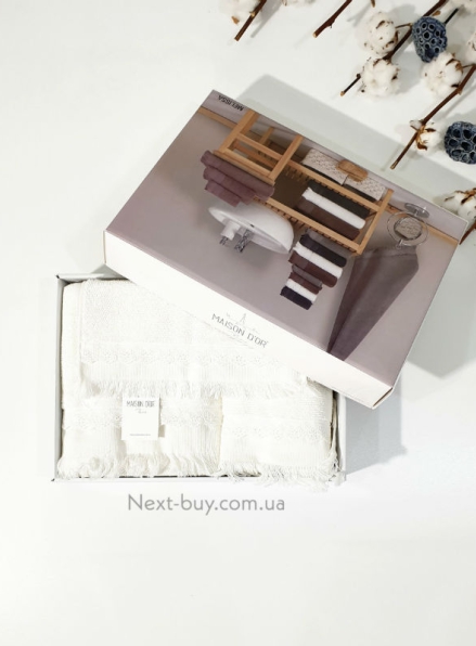 Maison D`or Melissa набір махрових рушників 3шт кремовий