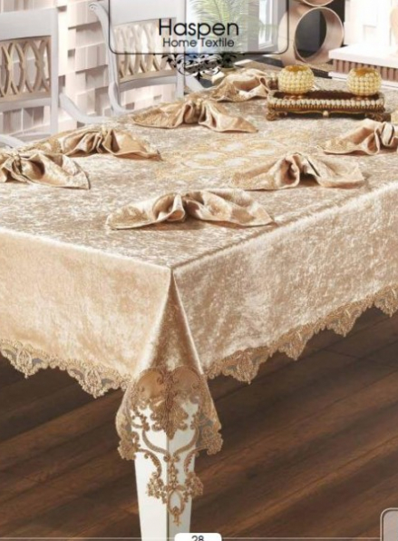 Скатертина для столу Menekse set з серветками 160х350 Туреччина