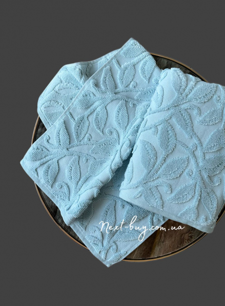 Махровое полотенце для лица Cestepe Mihribar blue 50х90 Турция