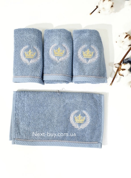Maison D'or Pierre Loti набір махрових рушників 4 шт 30х50 блакитний
