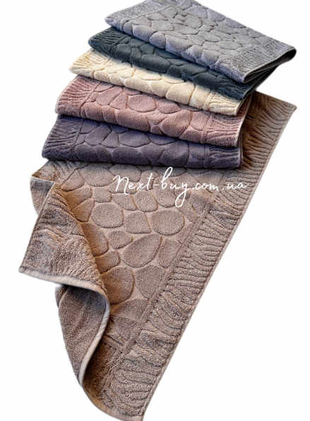 Натуральный коврик-полотенце для ног Febo Paspas beige 50х85