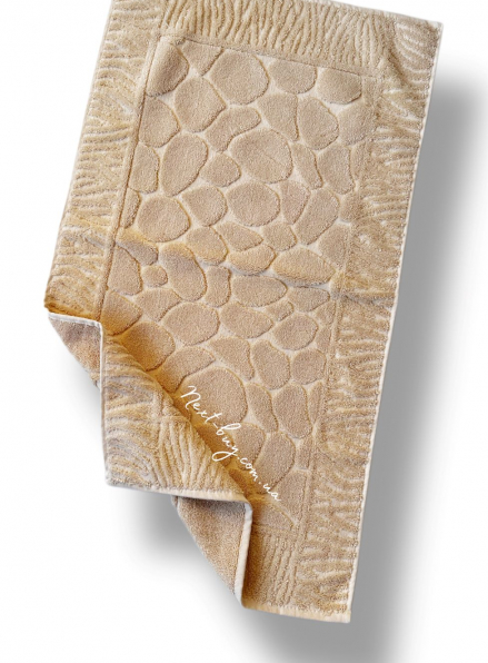 Натуральний килимок-рушник для ніг Febo Paspas krem 50x85