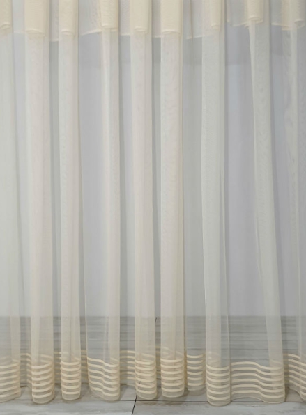 Тюль фатин Lines 3 крем Туреччина