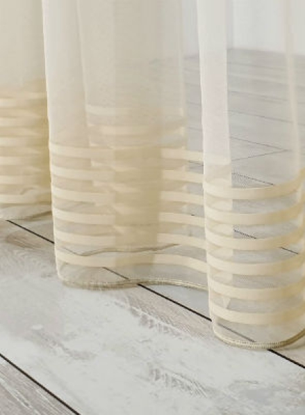 Тюль фатин Lines 3 крем Туреччина