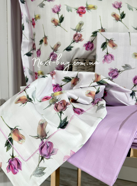 Maison Dor Rose Dream lilac постельное белье 200x220см сатин жаккард